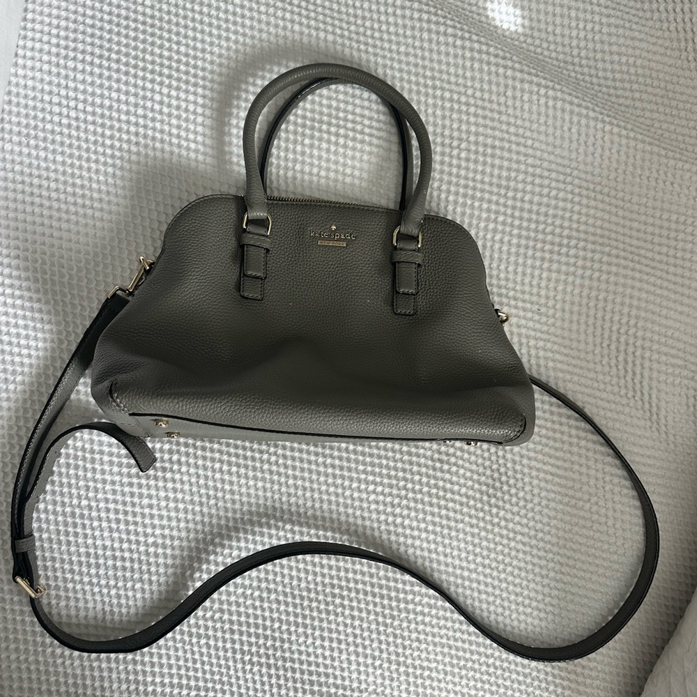 Michael Kors Gray Structured Satchel with Adjustable Strap